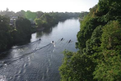 ハミルトン市内を流れるワイカト川 ハミルトン市内を流れるワイカト川